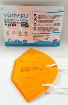 FFP2 Atemschutzmaske "YUNYIFU" einzeln verpackt -orange-